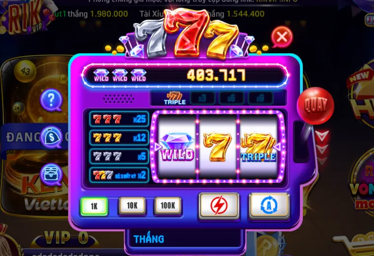 Trải Nghiệm Minigame 777 Tại RikVip Sự Kết Hợp Hoàn Hảo Giữa Cổ Điển Và Hiện Đại
