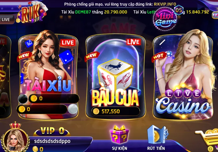 Khám Phá Casino Livestream Tại RikVip Đẳng Cấp Sòng Bài Trực Tuyến Quốc Tế