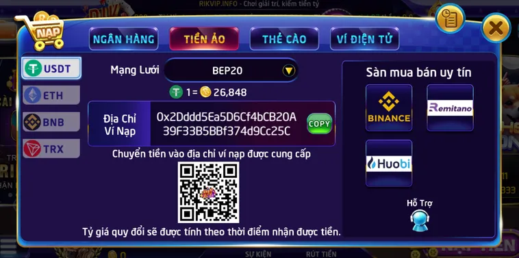 Nạp tiền RikVip Nhanh Chóng Với Đa Dạng Phương Thức Thanh Toán 2026