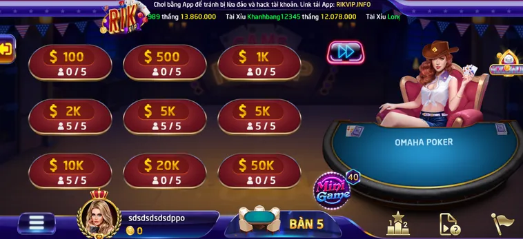 Khám Phá Biến Thể Omaha Poker 6 Tại RikVip Đầy Kịch Tính