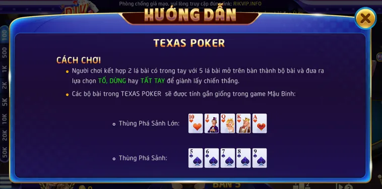 Đấu Trí Đỉnh Cao Với Game Bài Texas Poker Tại RikVip Chuyên Nghiệp